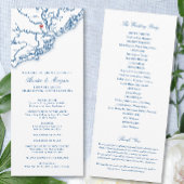 Charleston South Carolina Navy Destination Wedding Programmakaart