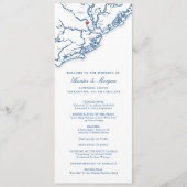 Charleston South Carolina Navy Destination Wedding Programmakaart (Voorkant)