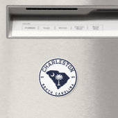 Charleston South Carolina Navy SC Flag Palm Trees Magneet (Insitu (Vaatwasser))