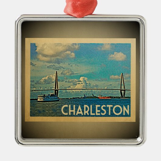 Charleston South Carolina Ornament Vintage Travel (Voorkant)