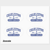 Charleston South Carolina Ovale Sticker (Vel)
