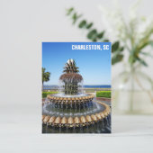 Charleston South Carolina Pineapple Fountain Briefkaart (Staand voorkant)