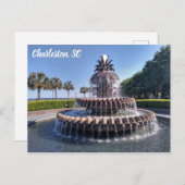 Charleston South Carolina Pineapple Fountain Briefkaart (Voorkant / Achterkant)
