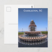 Charleston South Carolina Pineapple Fountain Briefkaart (Voorkant / Achterkant)
