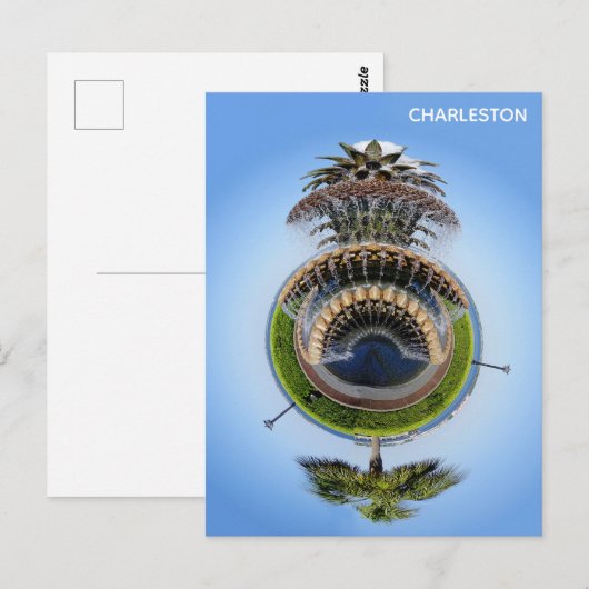 Charleston South Carolina Pineapple Fountain Briefkaart (Voorkant / Achterkant)