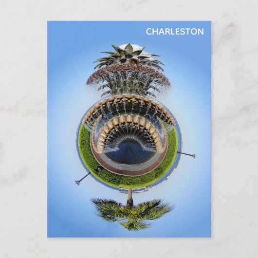 Charleston South Carolina Pineapple Fountain Briefkaart (Voorkant)
