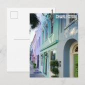 Charleston South Carolina Rainbow Row Houses Briefkaart (Voorkant / Achterkant)