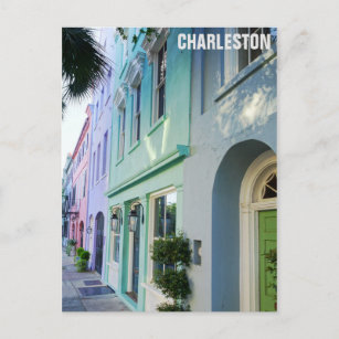 Charleston South Carolina Rainbow Row Houses Briefkaart