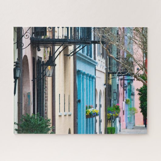 Charleston South Carolina Rainbow Row Houses Legpuzzel (Horizontaal)