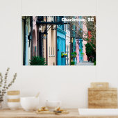 Charleston South Carolina Rainbow Row Houses Poster (Keuken)