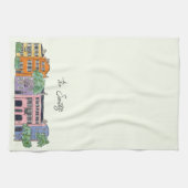 Charleston, South Carolina Rainbow Row Theedoek (Horizontaal)