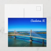 Charleston South Carolina Ravenel Bridge Foto Briefkaart (Voorkant / Achterkant)