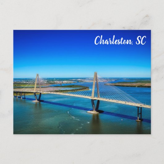Charleston South Carolina Ravenel Bridge Foto Briefkaart (Voorkant)