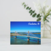 Charleston South Carolina Ravenel Bridge Foto Briefkaart (Staand voorkant)