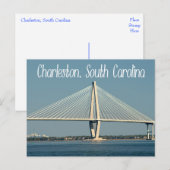 Charleston South Carolina Ravenel Bridge Post Card Briefkaart (Voorkant / Achterkant)
