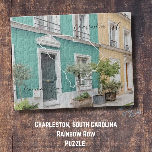 Charleston South Carolina Regenboog Rij Puzzel Legpuzzel