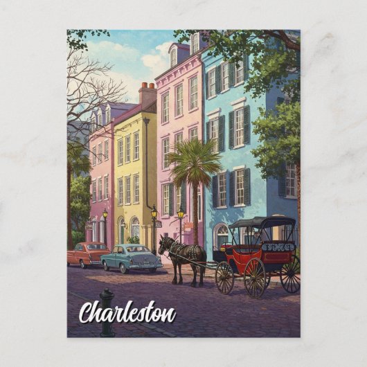Charleston South Carolina Reizen Briefkaart (Voorkant)