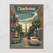 Charleston, South Carolina Retro Briefkaart (Voorkant)