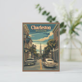 Charleston, South Carolina Retro Briefkaart (Staand voorkant)
