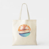 Charleston South Carolina  Retro Summer T Tote Bag (Achterkant)