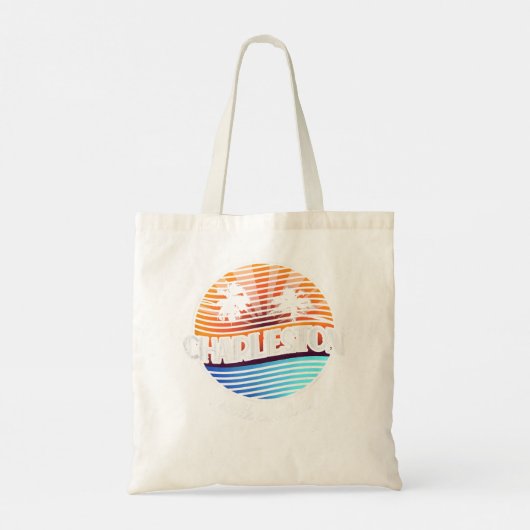 Charleston South Carolina Retro Summer T Tote Bag (Achterkant)
