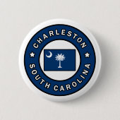Charleston South Carolina Ronde Button 5,7 Cm (Voorkant)
