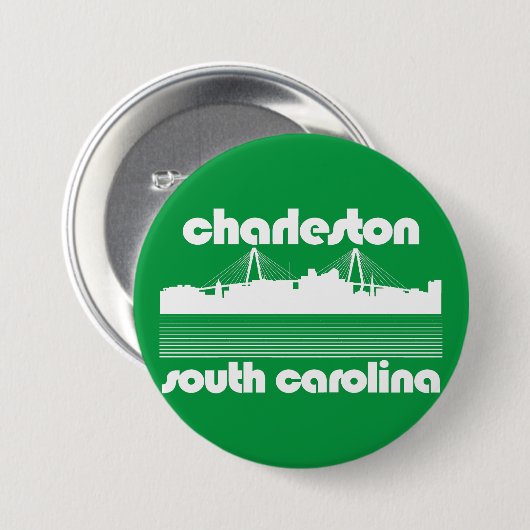 Charleston, South Carolina Ronde Button 7,6 Cm (Voorkant /achterkant)