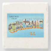 Charleston South Carolina SC Old  Briefkaart- Stenen Onderzetter (Voorkant)