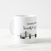 Charleston South Carolina Skyline Coffee Mok (Voorkant links)