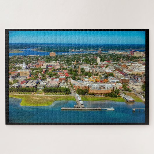 Charleston, South Carolina Skyline Jigzaag Puzzle Legpuzzel (Horizontaal)