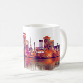 Charleston South Carolina Skyline Koffiemok (Voorkant rechts)