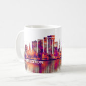 Charleston South Carolina Skyline Koffiemok (Voorkant links)