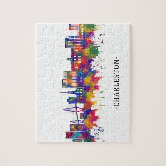 Charleston South Carolina Skyline Legpuzzel (Verticaal)