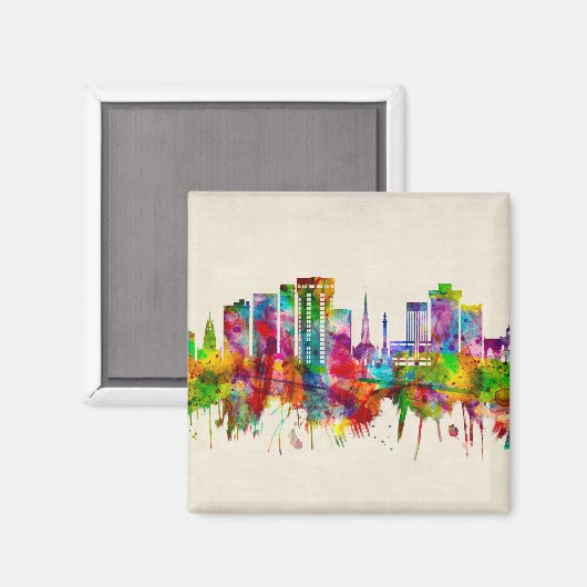 Charleston South Carolina Skyline Magneet (Voorkant / Achterkant)