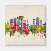 Charleston South Carolina Skyline Magneet (Voorkant)