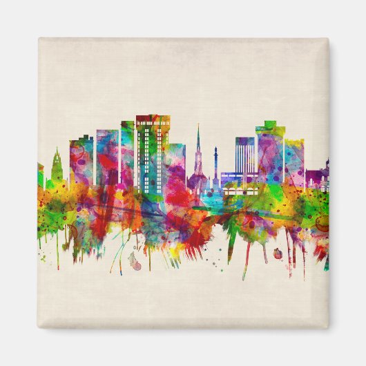 Charleston South Carolina Skyline Magneet (Voorkant)