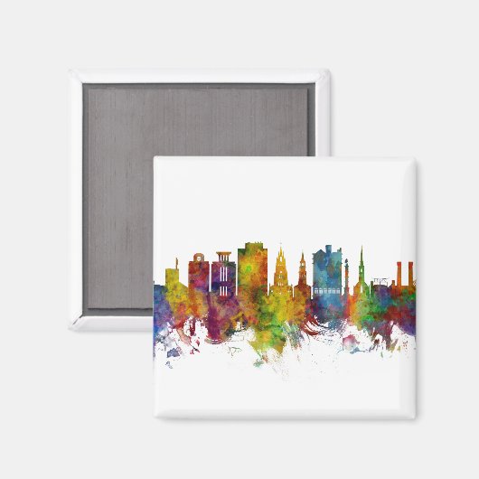 Charleston South Carolina Skyline Magneet (Voorkant / Achterkant)