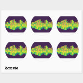 Charleston South Carolina Skyline Ronde Sticker (Vel)