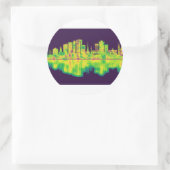 Charleston South Carolina Skyline Ronde Sticker (Tas)