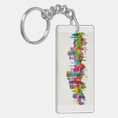 Charleston South Carolina Skyline Sleutelhanger (Voorkant Links)