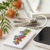 Charleston South Carolina Skyline Sleutelhanger (Voorkant Rechts)