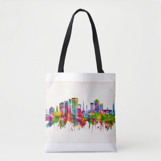 Charleston South Carolina Skyline Tote Bag (Voorkant)