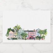 Charleston South Carolina Sparkling Wijnetiket (Enkel label)