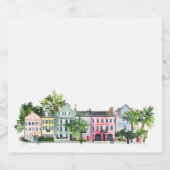 Charleston South Carolina Sparkling Wijnetiket (Enkel label)