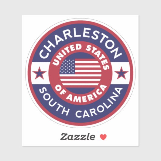 CHARLESTON, South Carolina Sticker (Vel)