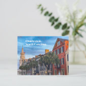 Charleston South Carolina Street Architectuur Briefkaart (Staand voorkant)