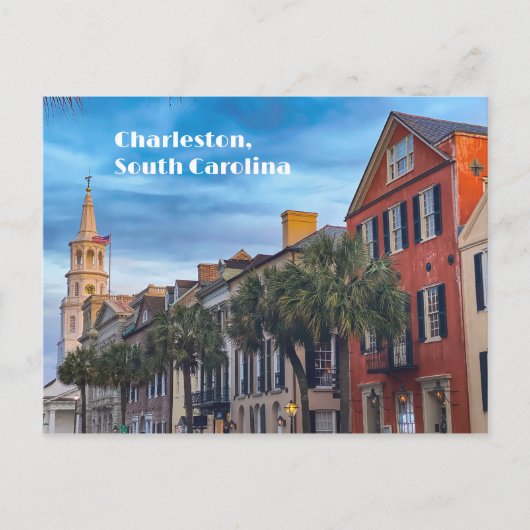 Charleston South Carolina Street Architectuur Briefkaart (Voorkant)