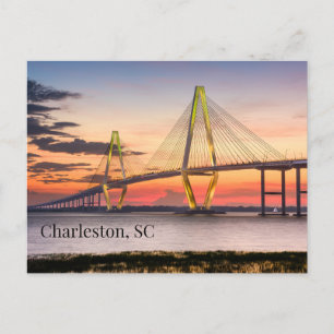 Charleston, South Carolina Sunset Bridge Briefkaart