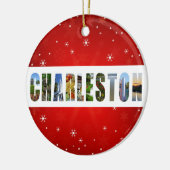 Charleston South Carolina Travel Photos met kerstm Keramisch Ornament (Links)