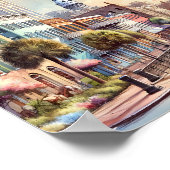 Charleston South Carolina Travel Places waterverf Poster (Hoek)